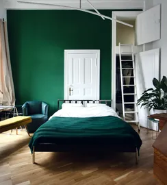 freshly painted bedroom with clean neutral walls